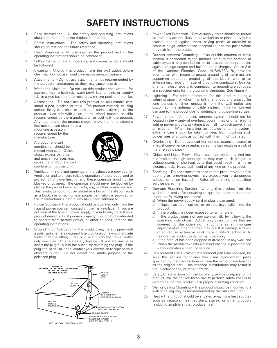 Safety instructions | Denon AVR-4806CI User Manual | Page 3 / 202