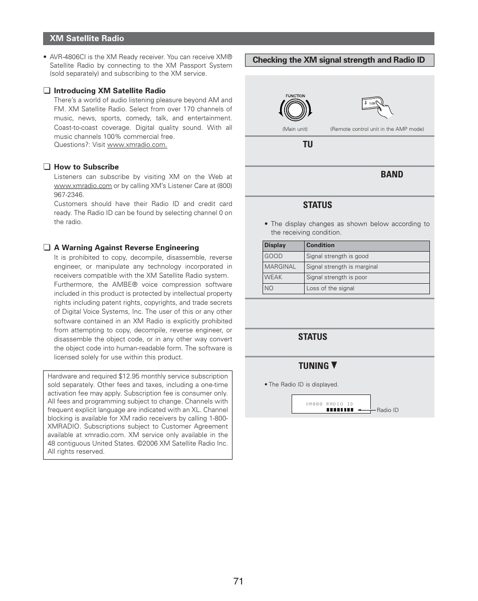 Denon AVR-4806CI User Manual | Page 71 / 202