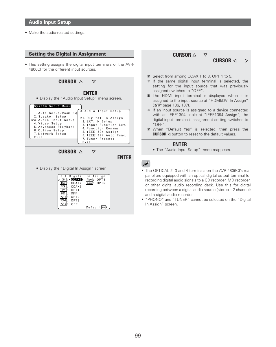 Denon AVR-4806CI User Manual | Page 99 / 202