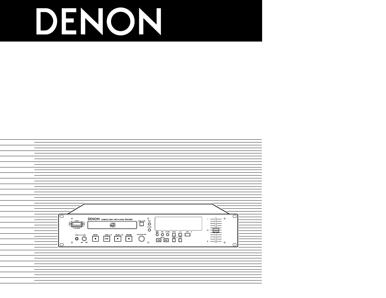 Denon DN-C635 User Manual | 30 pages