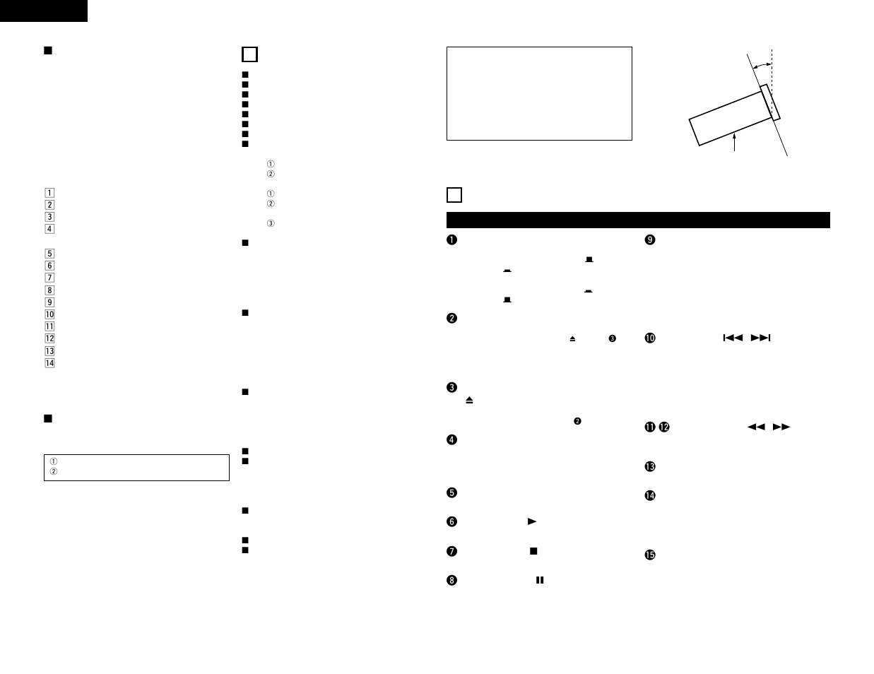 English, Features, Part names and functions | Denon DN-C635 User Manual | Page 6 / 30