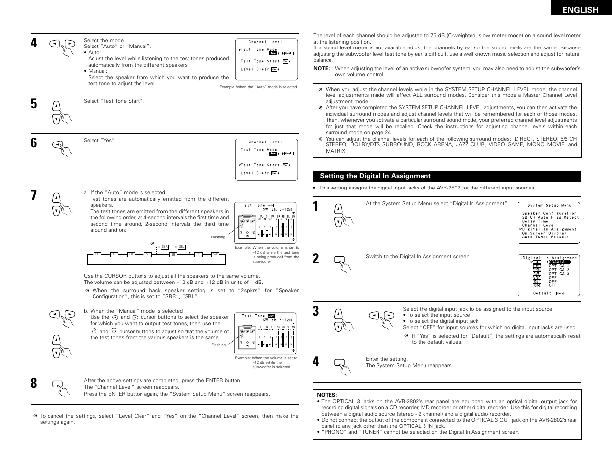 Denon AVR-2802 User Manual | Page 13 / 74