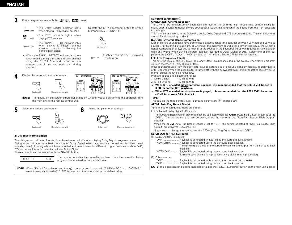 English | Denon AVR-2802 User Manual | Page 26 / 74