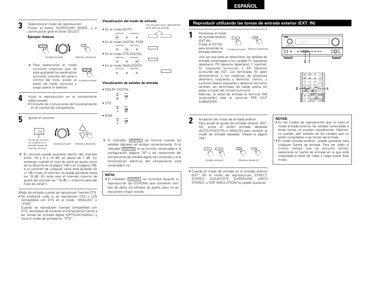 Español | Denon AVR-2802 User Manual | Page 57 / 74