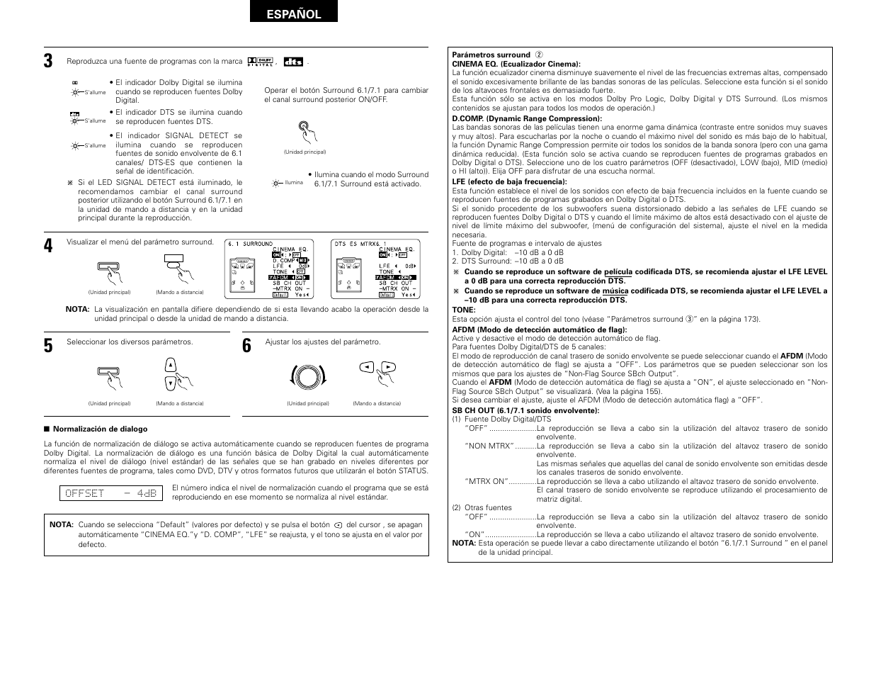 Español | Denon AVR-2802 User Manual | Page 62 / 74