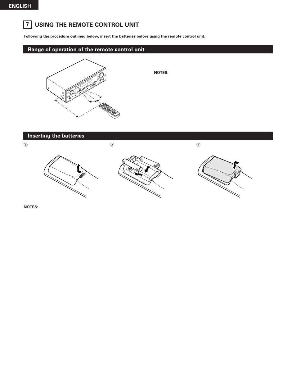 Using the remote control unit, 7using the remote control unit | Denon AVR-785 User Manual | Page 18 / 77