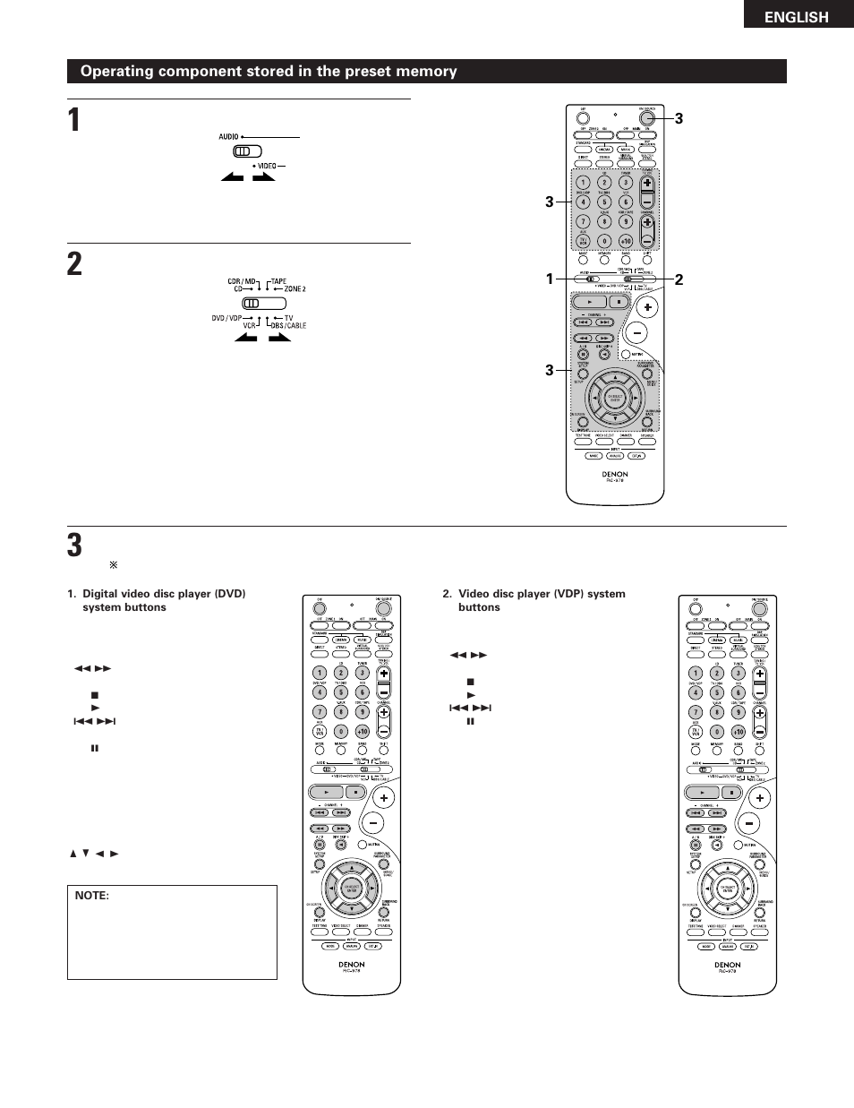 English | Denon AVR-785 User Manual | Page 33 / 77