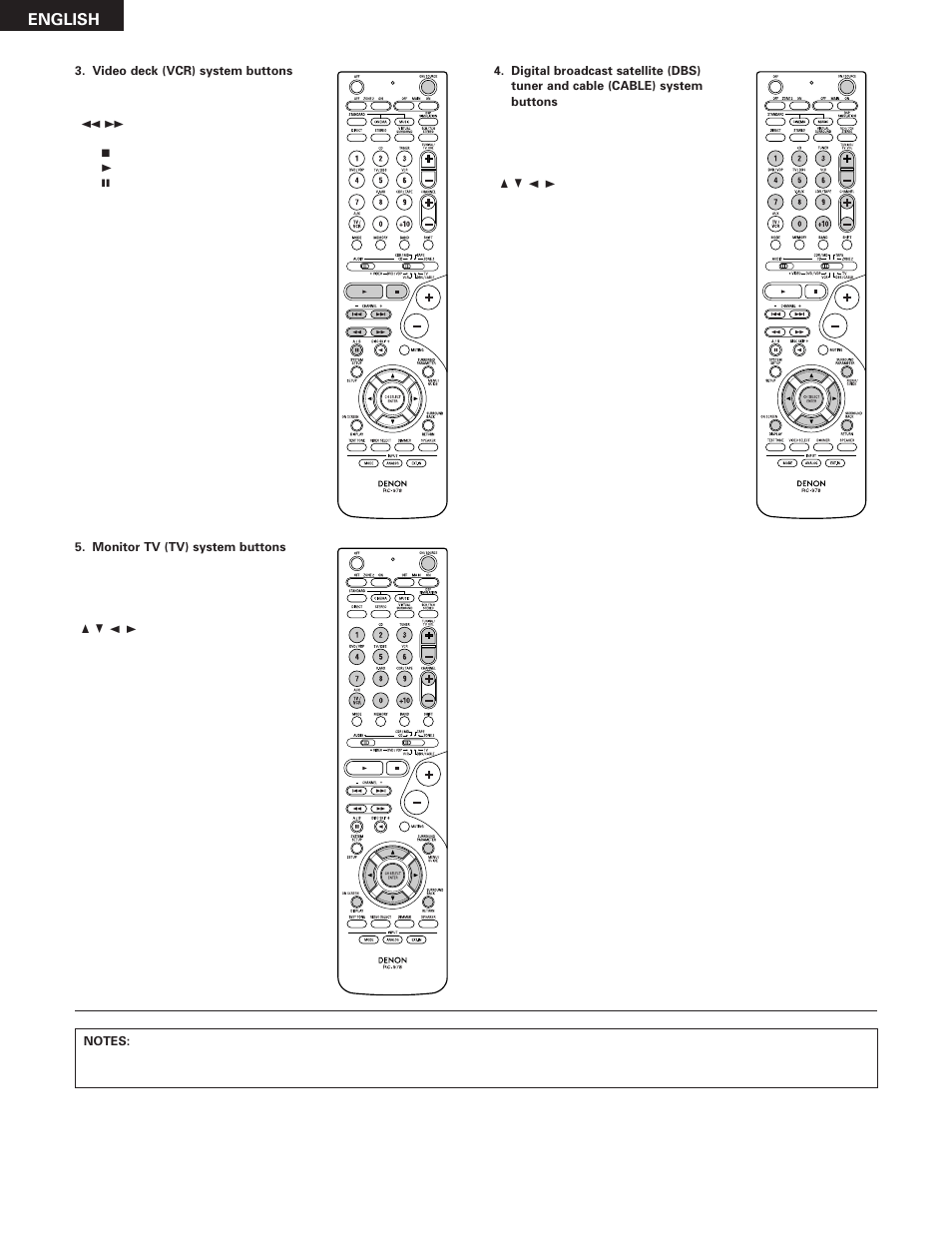 English | Denon AVR-785 User Manual | Page 34 / 77
