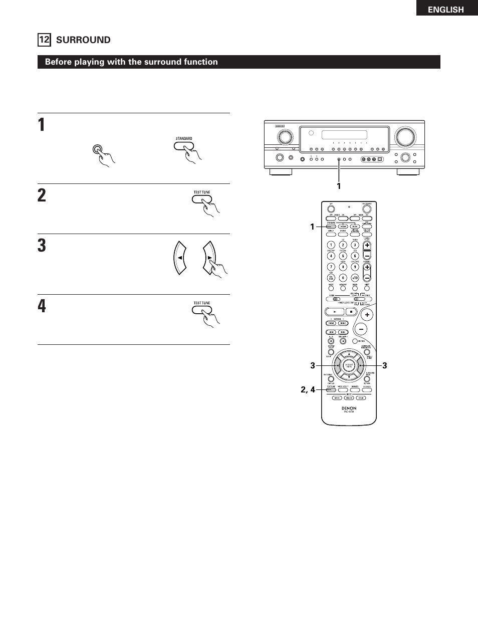 Surround | Denon AVR-785 User Manual | Page 45 / 77