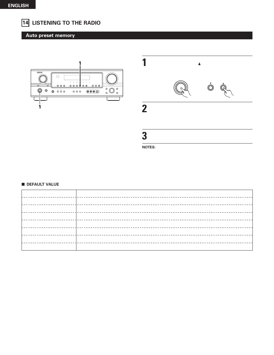 Listening to the radio, 14 listening to the radio | Denon AVR-785 User Manual | Page 58 / 77