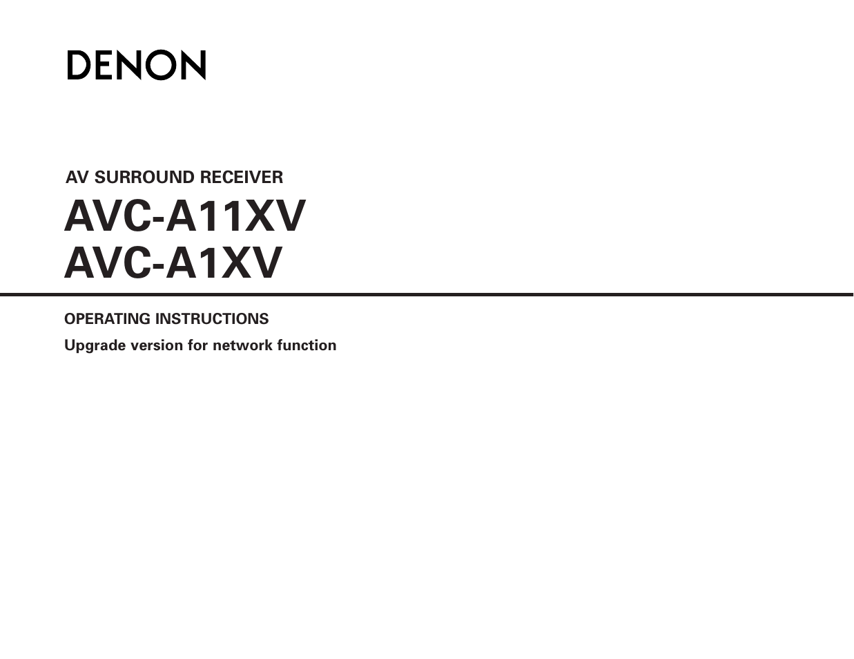 Denon AVC-A1XV User Manual | 70 pages