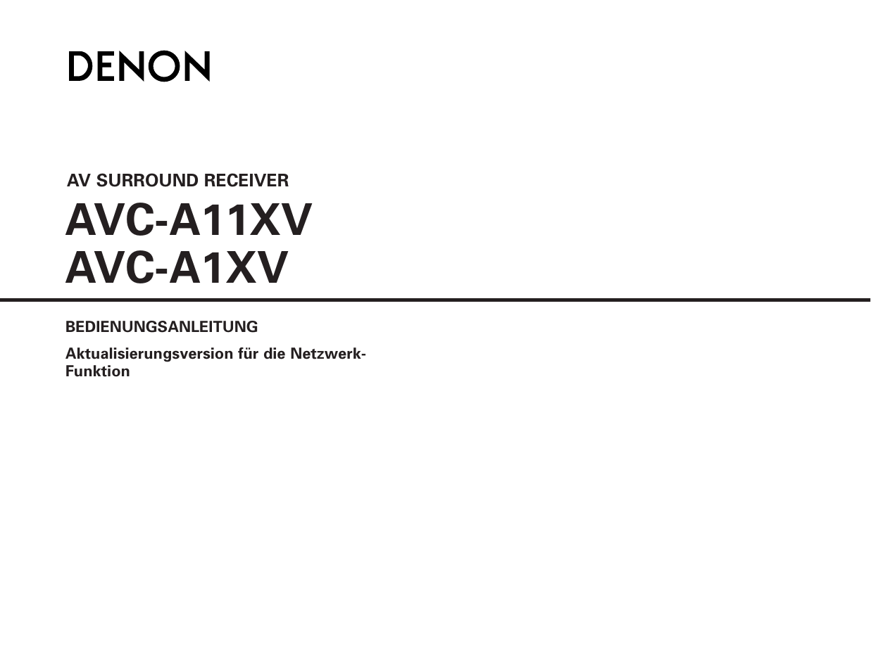 Avc-a11xv avc-a1xv | Denon AVC-A1XV User Manual | Page 11 / 70