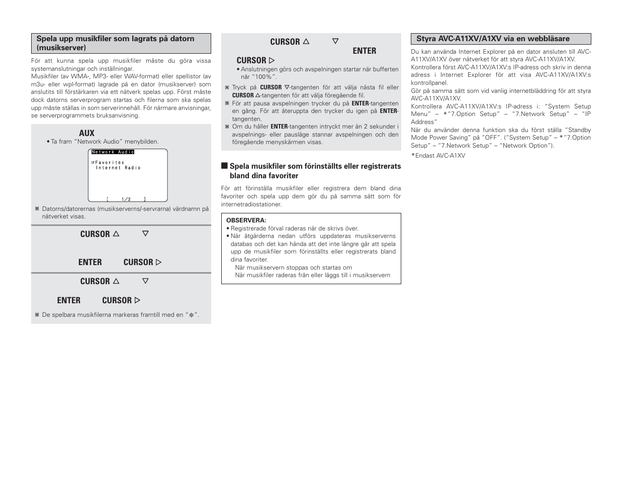 Denon AVC-A1XV User Manual | Page 67 / 70