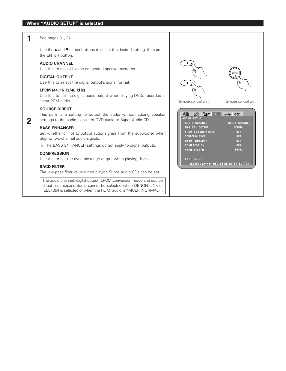 Denon DVD-A1XV User Manual | Page 46 / 92