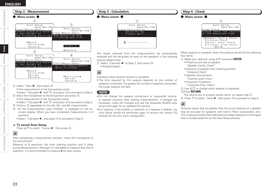 English | Denon AVR-789 User Manual | Page 26 / 95