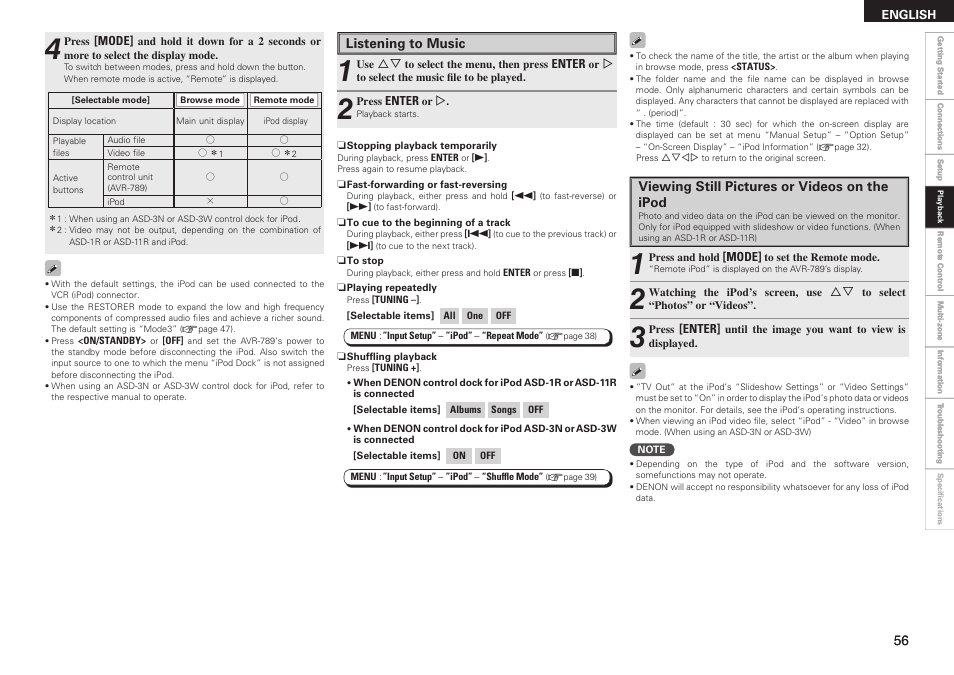 Denon AVR-789 User Manual | Page 59 / 95