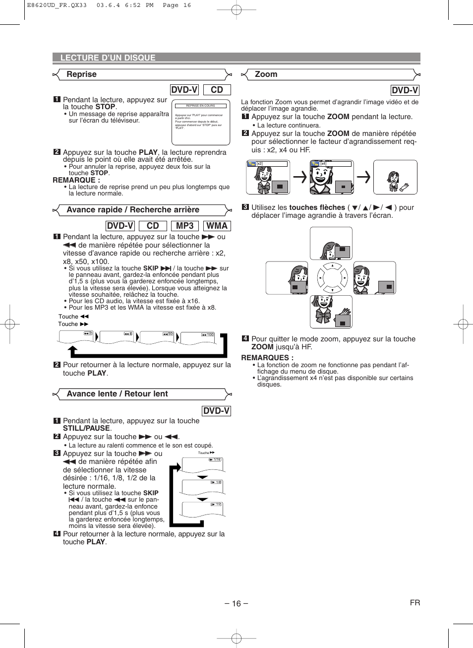 Dvd-v, Wma mp3 cd dvd-v, Cd dvd-v | Denon DVM-715 User Manual | Page 44 / 86