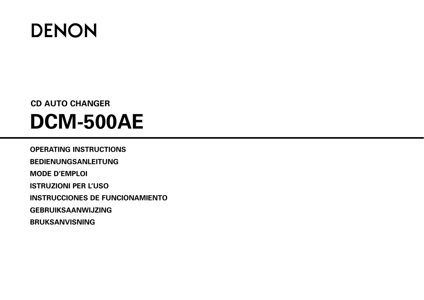 Denon DCM-500AE User Manual | 17 pages