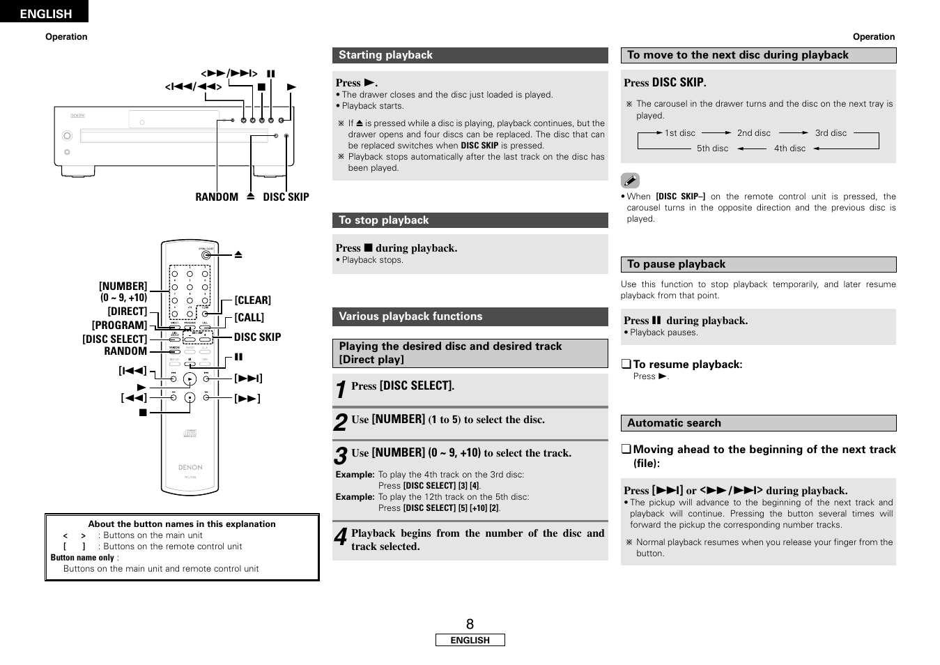 Denon DCM-500AE User Manual | Page 12 / 17