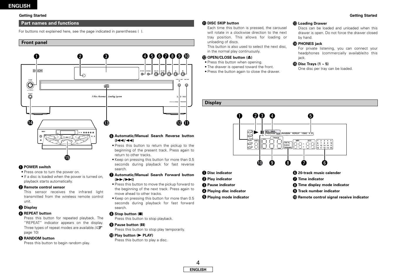 Denon DCM-500AE User Manual | Page 8 / 17