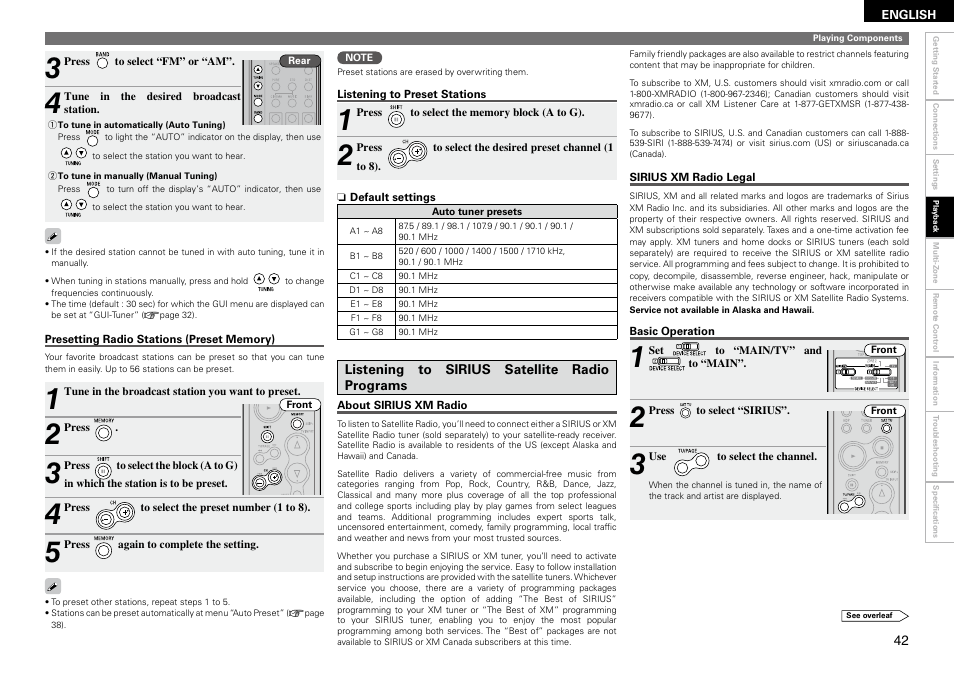 Denon AVR-890 User Manual | Page 45 / 76