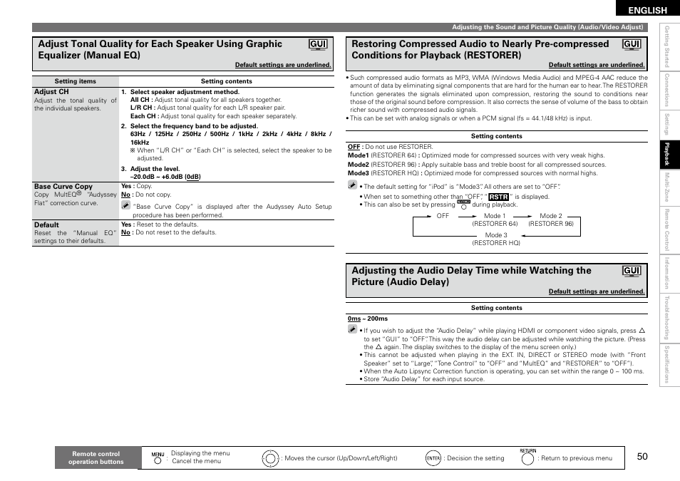 Denon AVR-890 User Manual | Page 53 / 76