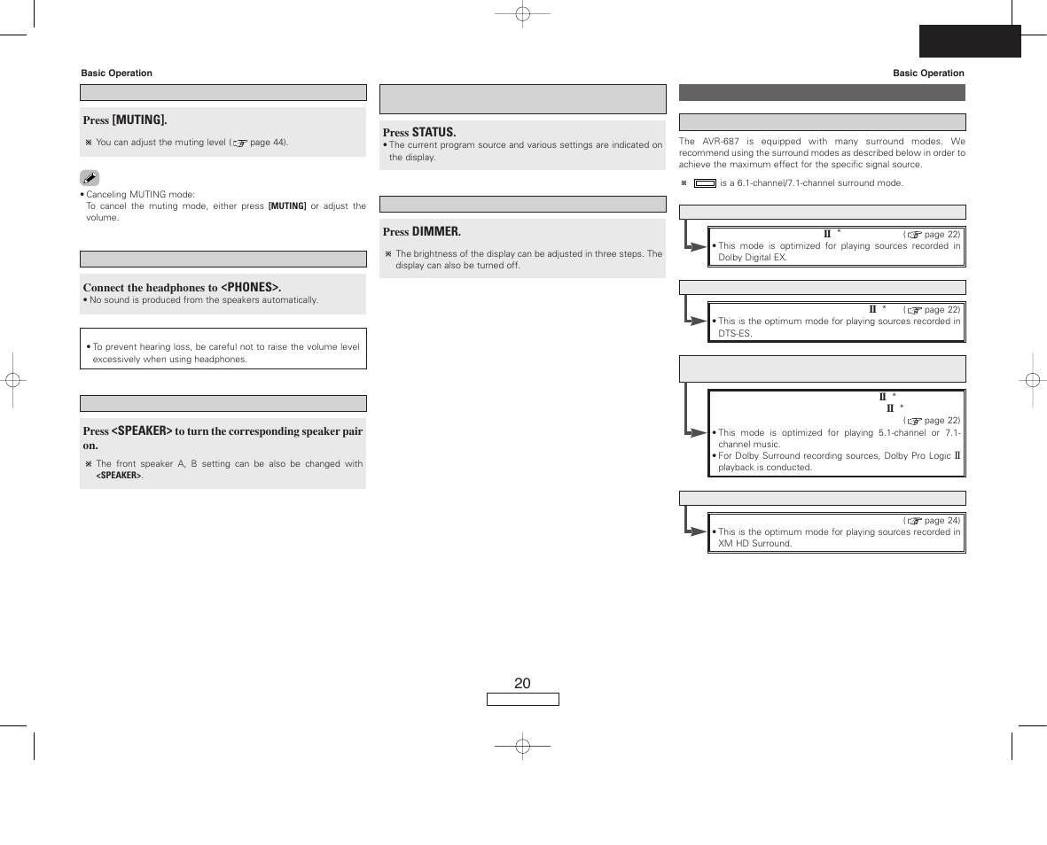 Denon AVR-687 User Manual | Page 23 / 64