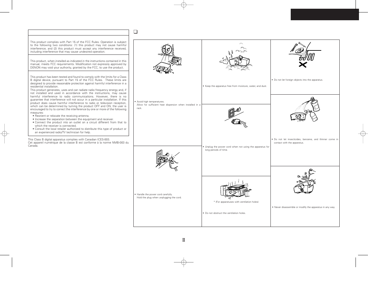 Fcc information (for us customers), English | Denon AVR-687 User Manual | Page 3 / 64