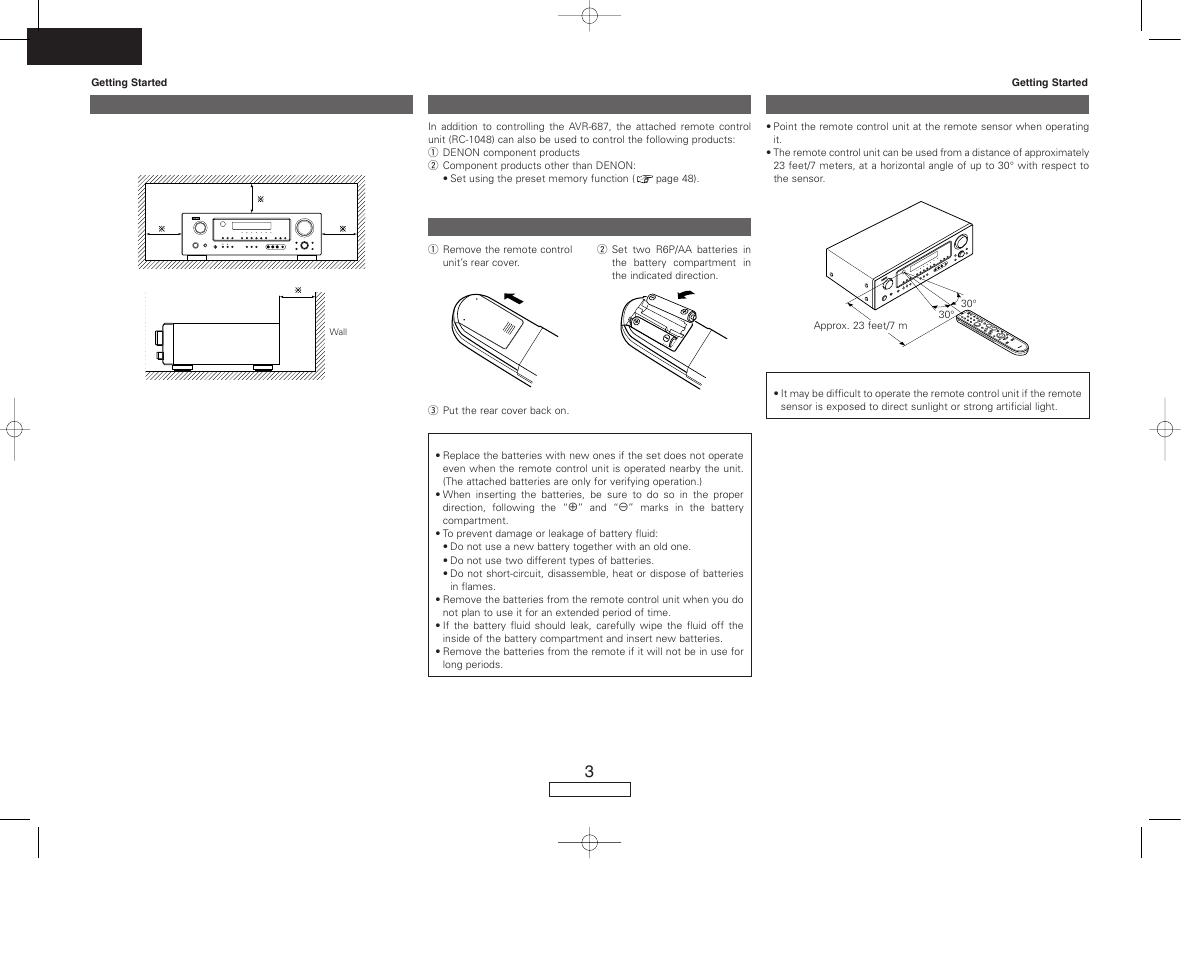 Denon AVR-687 User Manual | Page 6 / 64