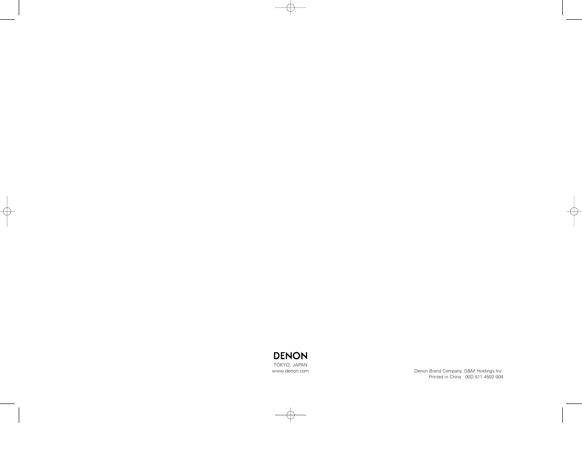 Denon AVR-687 User Manual | Page 64 / 64