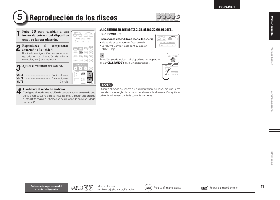 Reproducción de los discos | Denon AVR-2311CI User Manual | Page 14 / 90