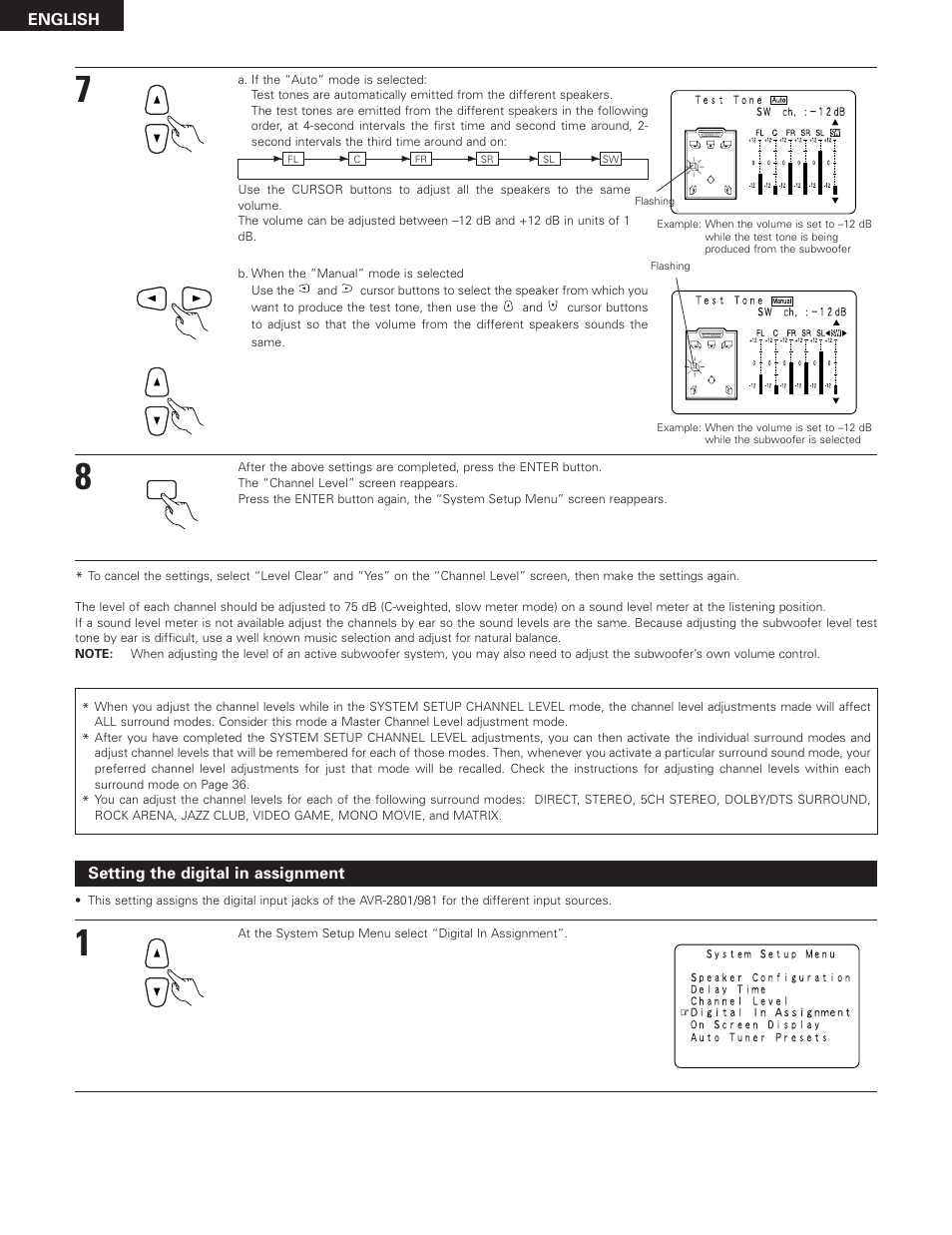 Denon AVR-2801 User Manual | Page 20 / 54