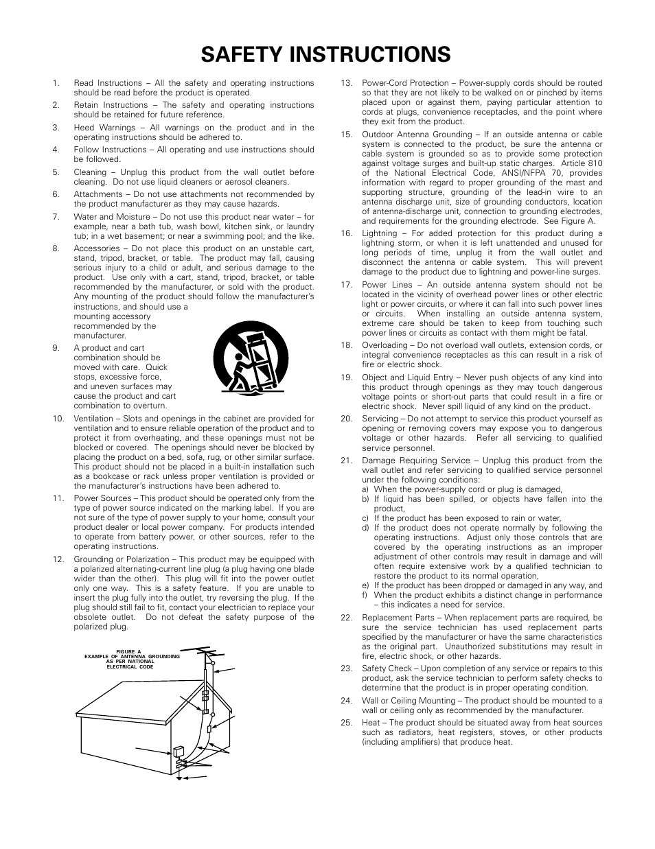 Safety instructions | Denon ADV-1000 User Manual | Page 3 / 88