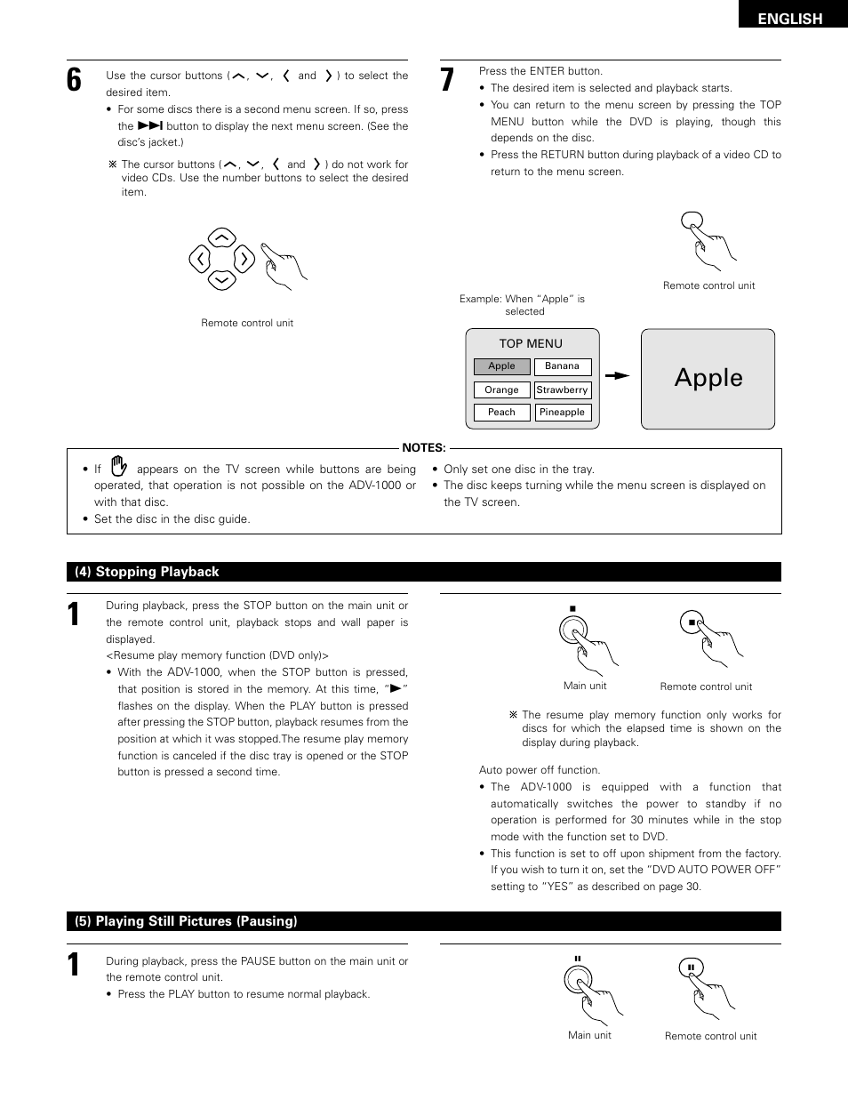 Apple | Denon ADV-1000 User Manual | Page 33 / 88
