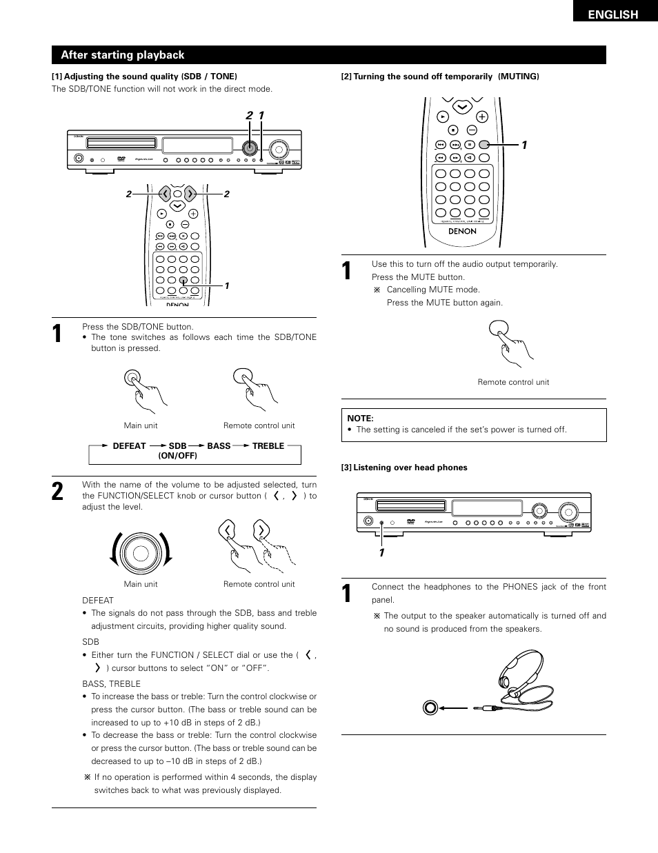 After starting playback, English | Denon ADV-1000 User Manual | Page 37 / 88
