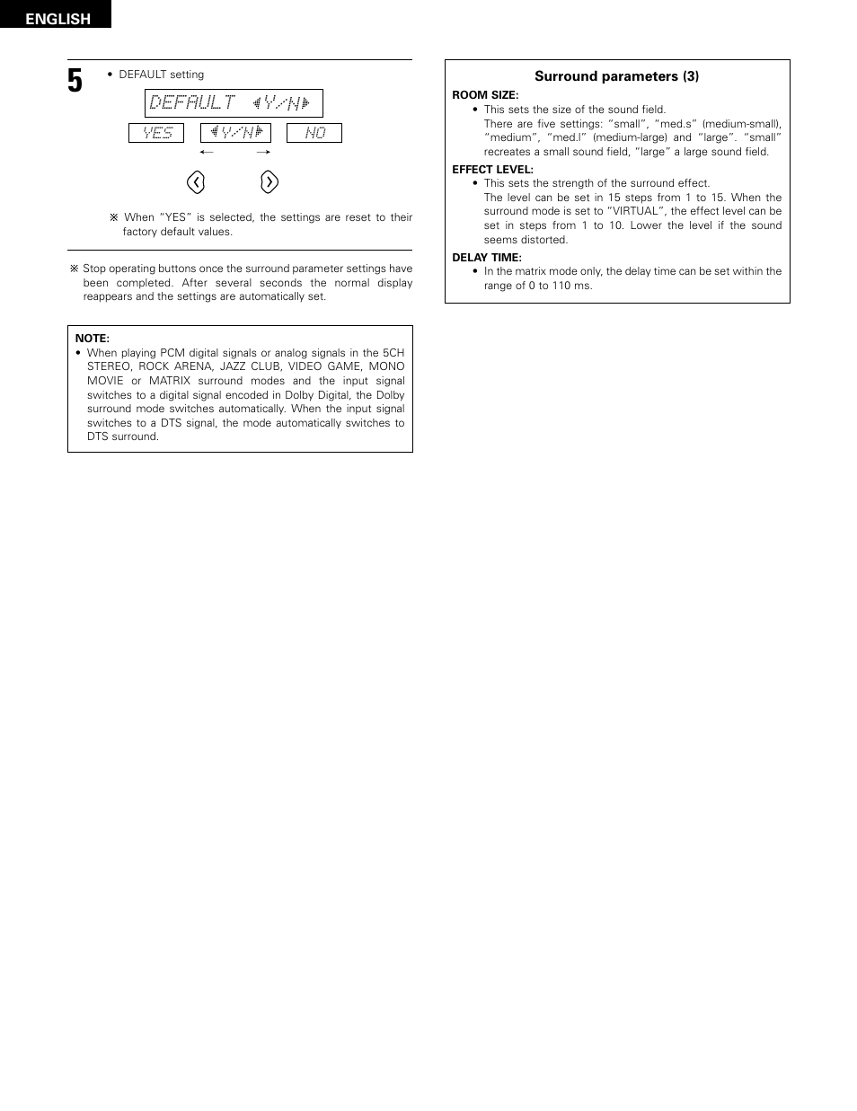 Default y/n | Denon ADV-1000 User Manual | Page 50 / 88