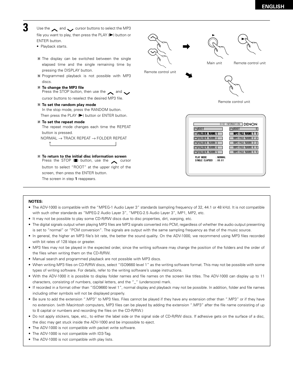 English | Denon ADV-1000 User Manual | Page 63 / 88