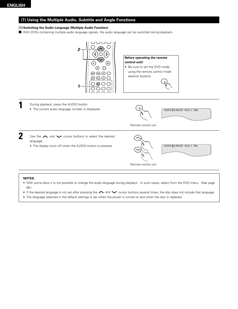 Denon ADV-1000 User Manual | Page 64 / 88