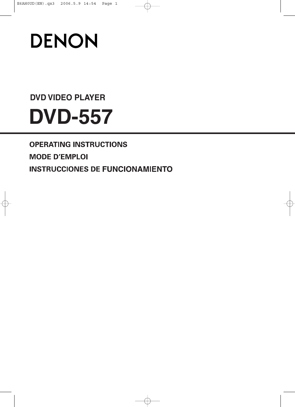 Denon DVD-557 User Manual | 84 pages