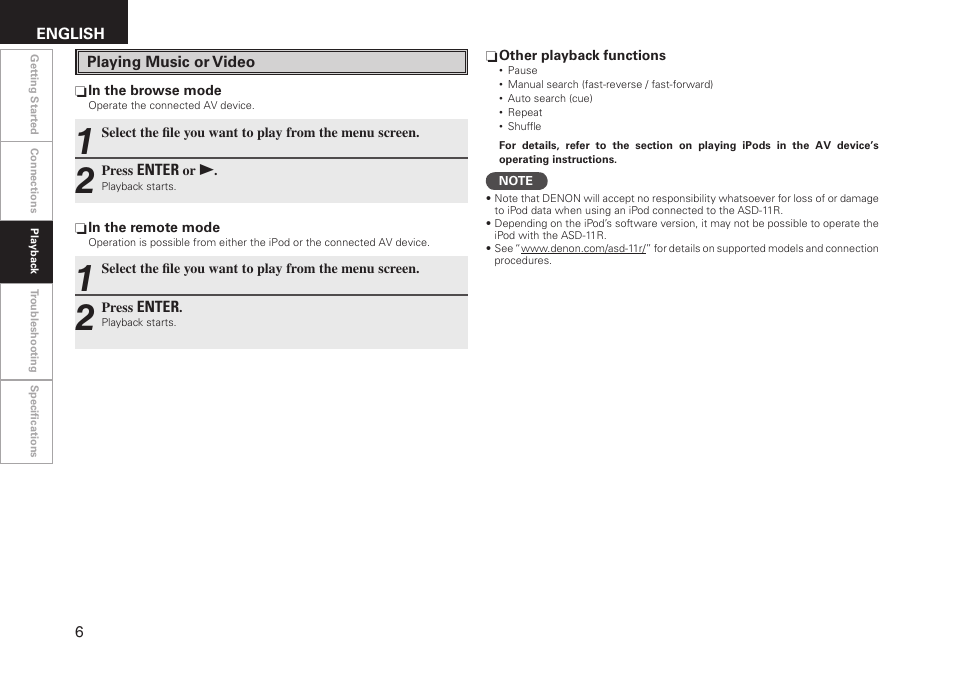 Denon ASD-11R User Manual | Page 10 / 13