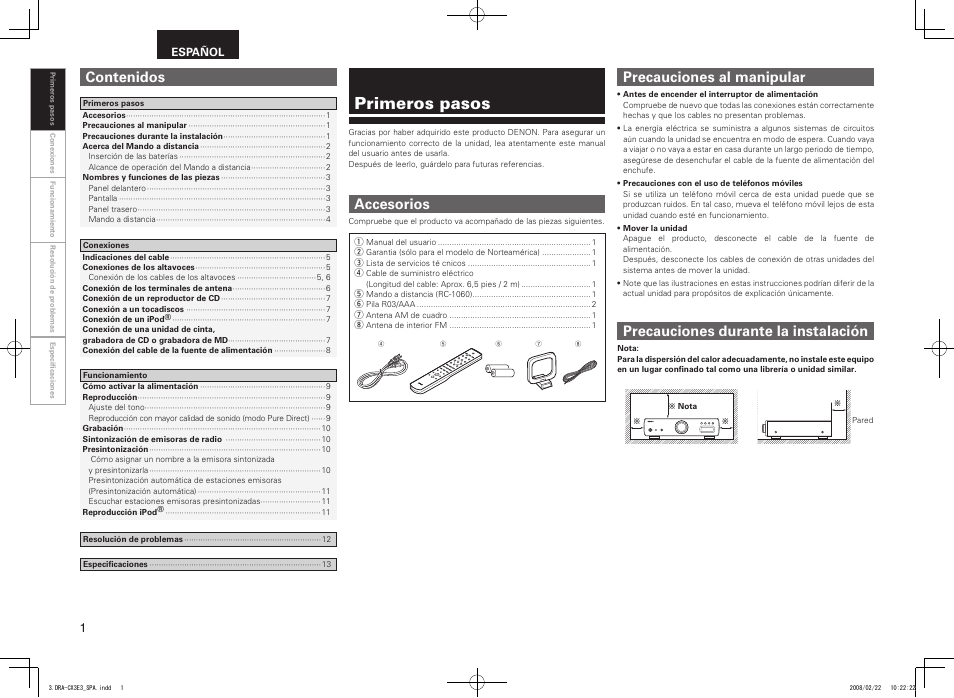 Denon DRA-CX3 User Manual | Page 4 / 18