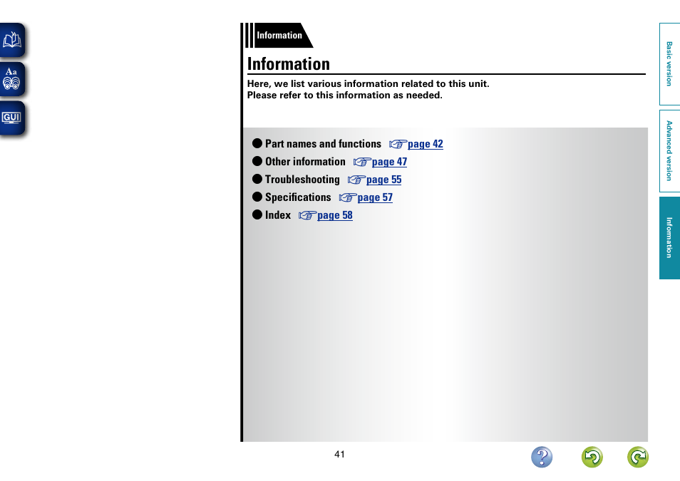 Information | Denon AVR-1312 User Manual | Page 44 / 63