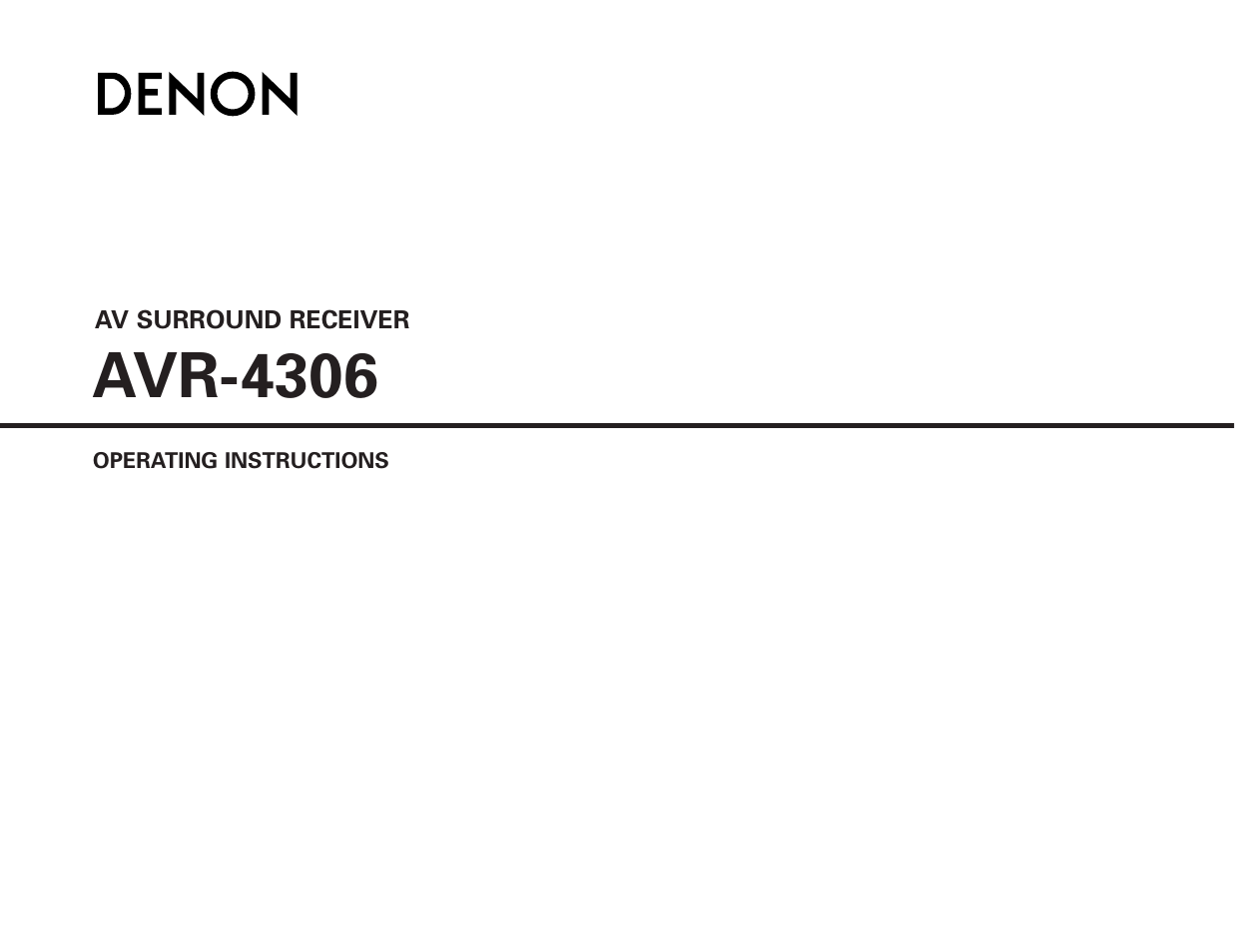 Denon AVR-4306 User Manual | 146 pages