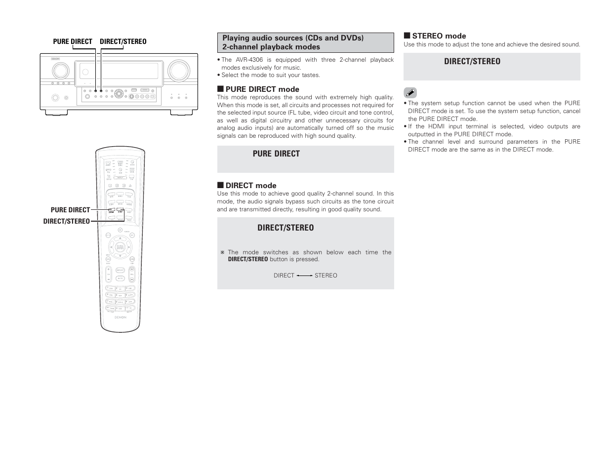 Denon AVR-4306 User Manual | Page 35 / 146