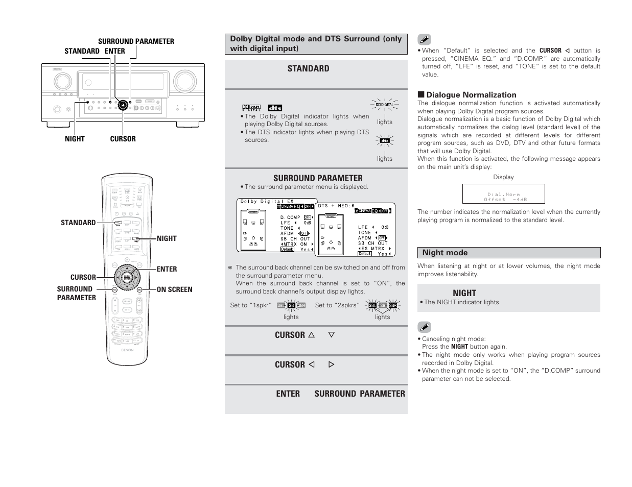 Denon AVR-4306 User Manual | Page 36 / 146