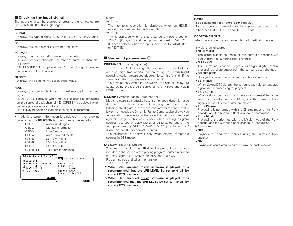 Denon AVR-4306 User Manual | Page 37 / 146