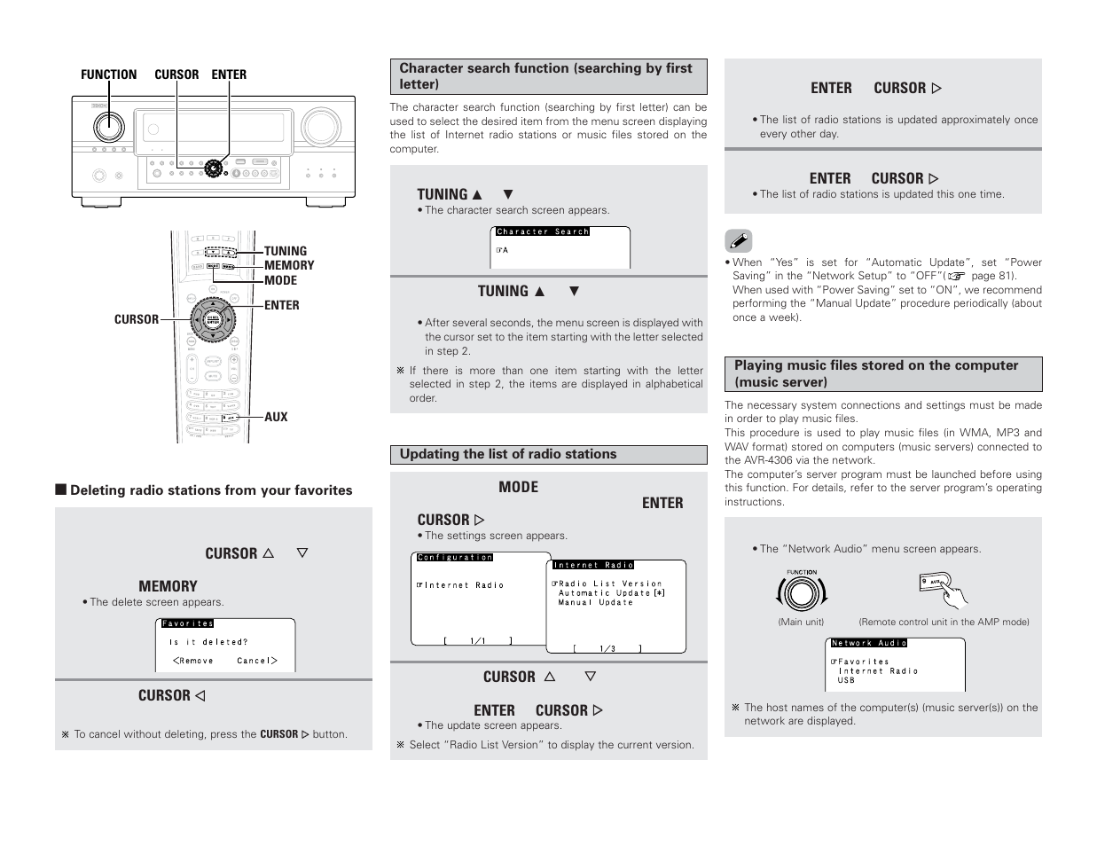 Denon AVR-4306 User Manual | Page 54 / 146