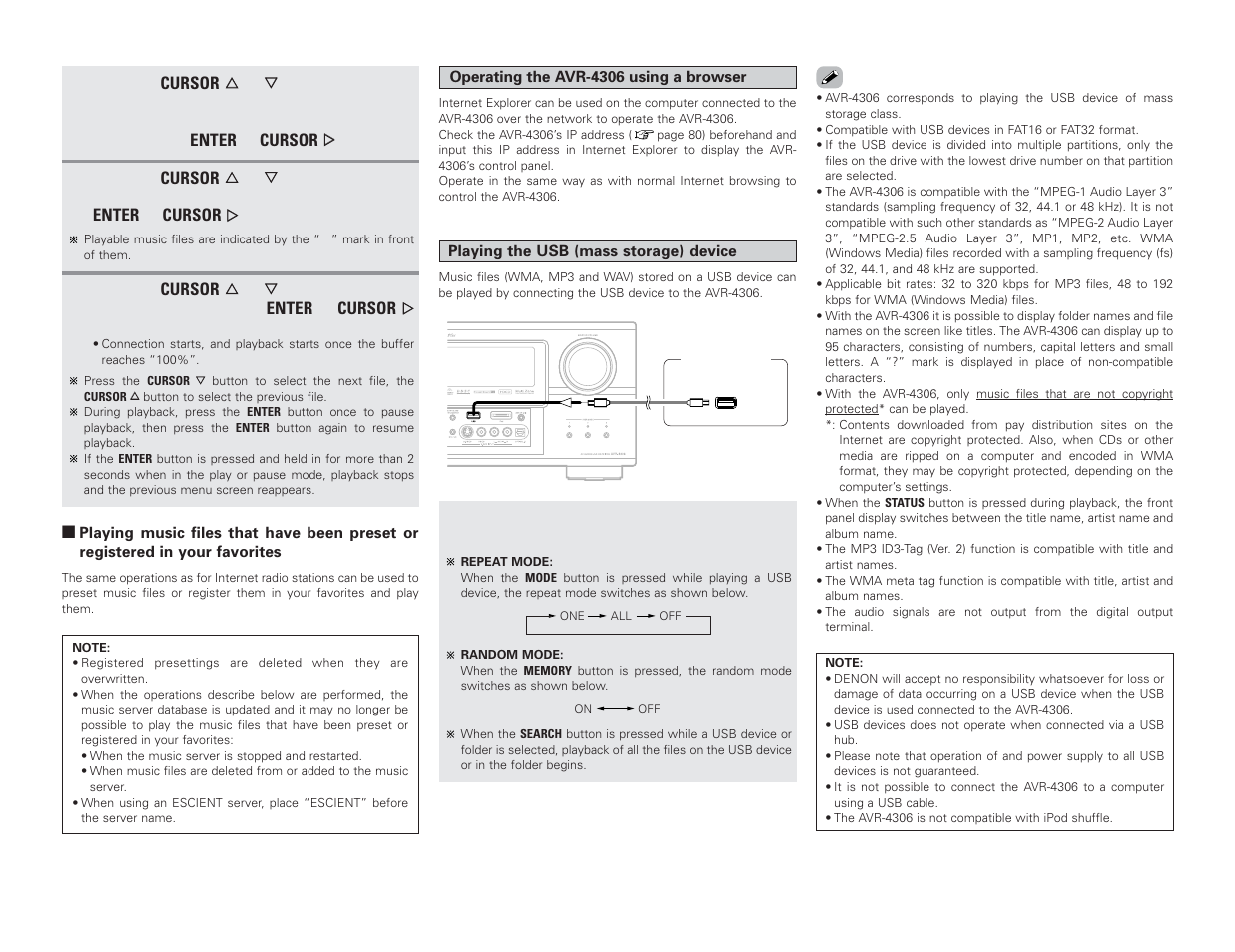 Denon AVR-4306 User Manual | Page 55 / 146