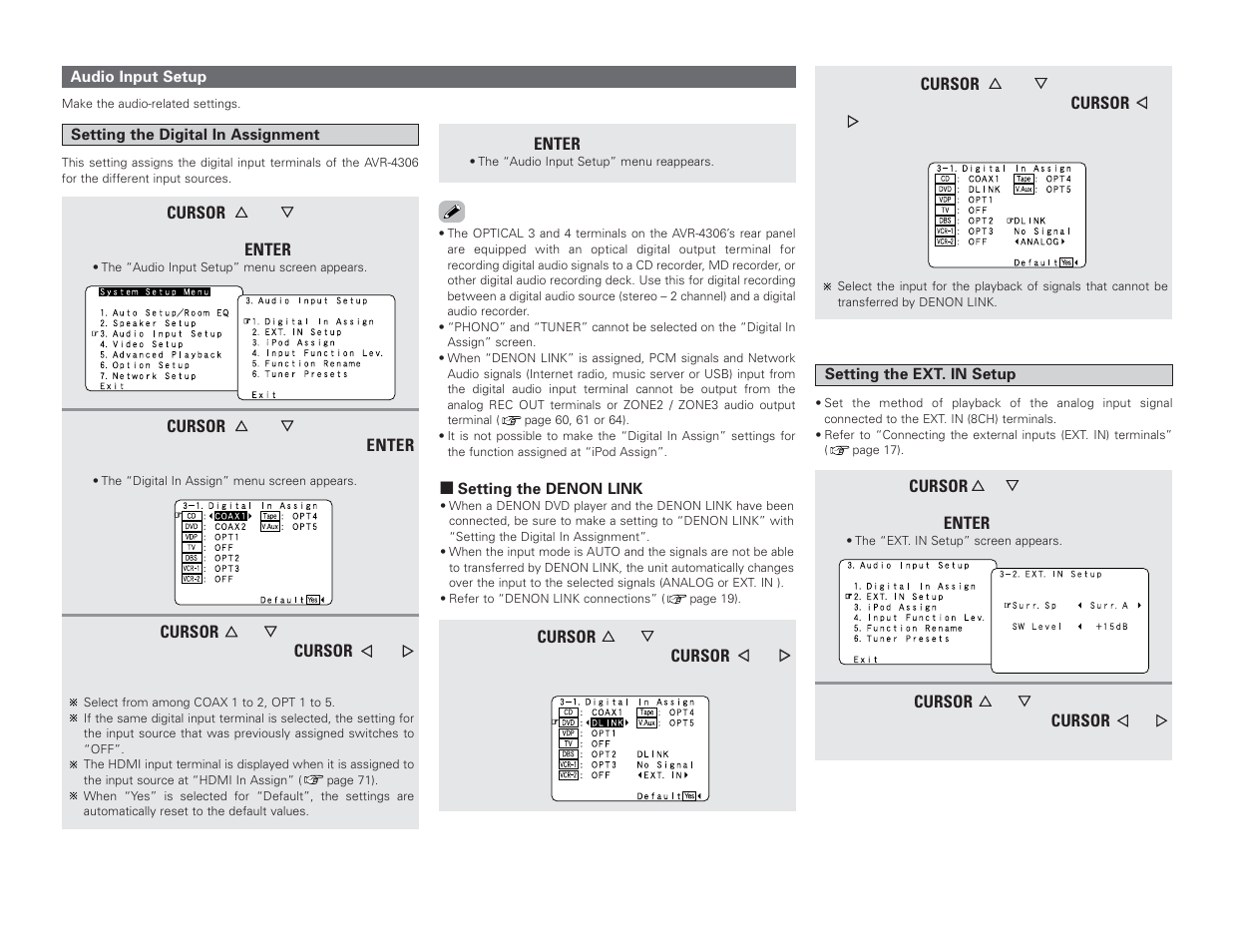 Denon AVR-4306 User Manual | Page 72 / 146