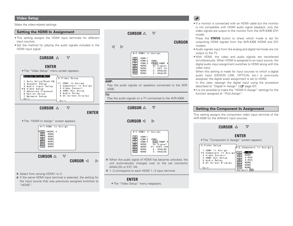 Denon AVR-4306 User Manual | Page 76 / 146